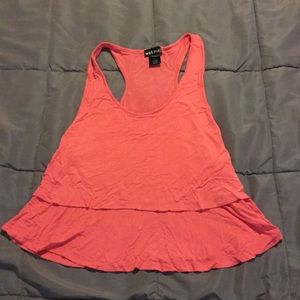 Salmon colored crop top